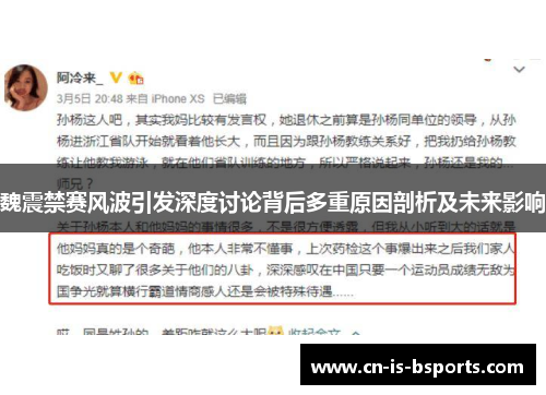魏震禁赛风波引发深度讨论背后多重原因剖析及未来影响